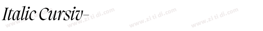 Italic Cursiv字体转换